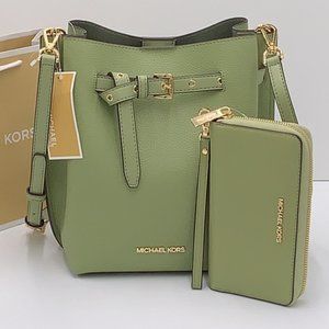 Michael Kors Emilia Small Bucket Bag Messenger & Flat Multifunctional Phone Case
